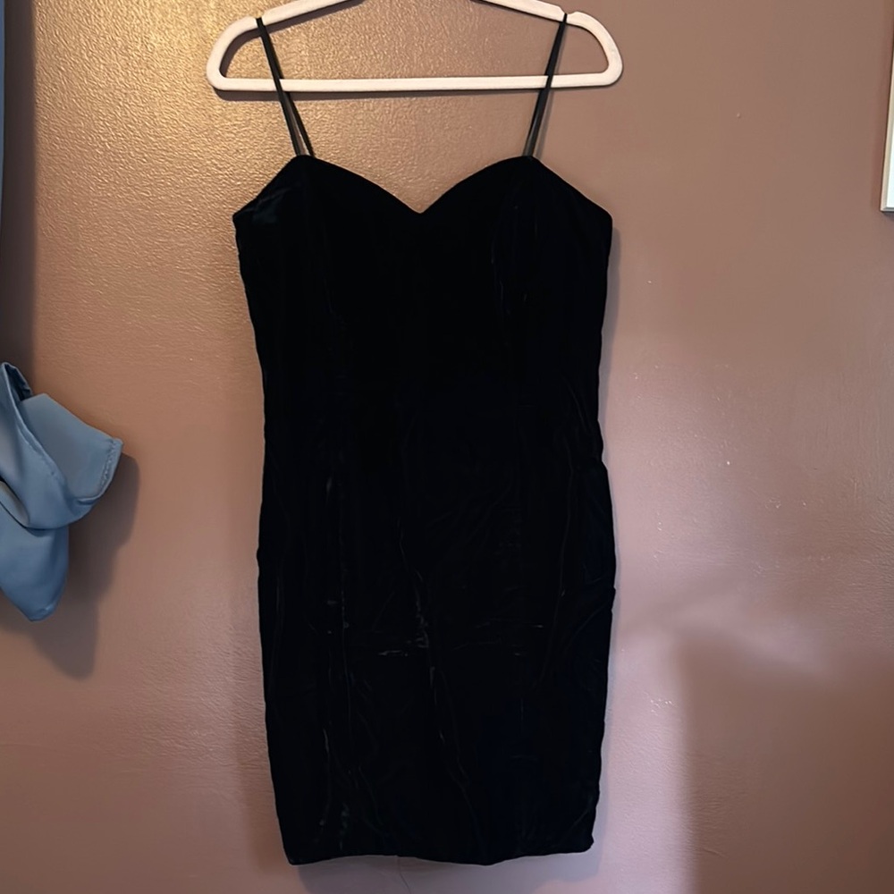Elegant Black Velvet Dress